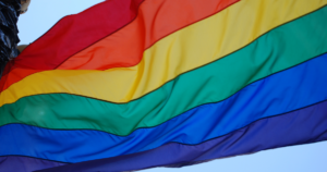 rainbow flag representing the LGBTIQA+ diversity
