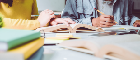 students studying